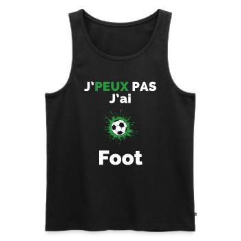 J'Peux pas j'ai foot - Débardeur bio Premium Homme - noir - Devant - Michal (187cm)