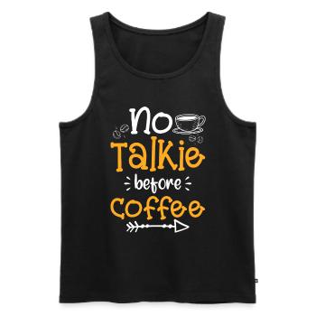 Coffee Bean Energy Early Riser Drink - Men's Premium Organic Tank Top - black - Front - Michal (187cm)
