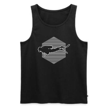Scuba Diver Plongée sous-marine Dive Diver - Débardeur bio Premium Homme - noir - Devant - Michal (187cm)