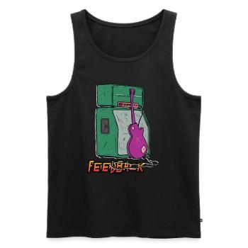 Sound Feedback Graphic - Men's Premium Organic Tank Top - black - Front - AI Model Male 178 light (178cm)
