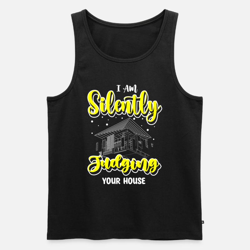 Architect Student Construction - Men's Premium Organic Tank Top - black