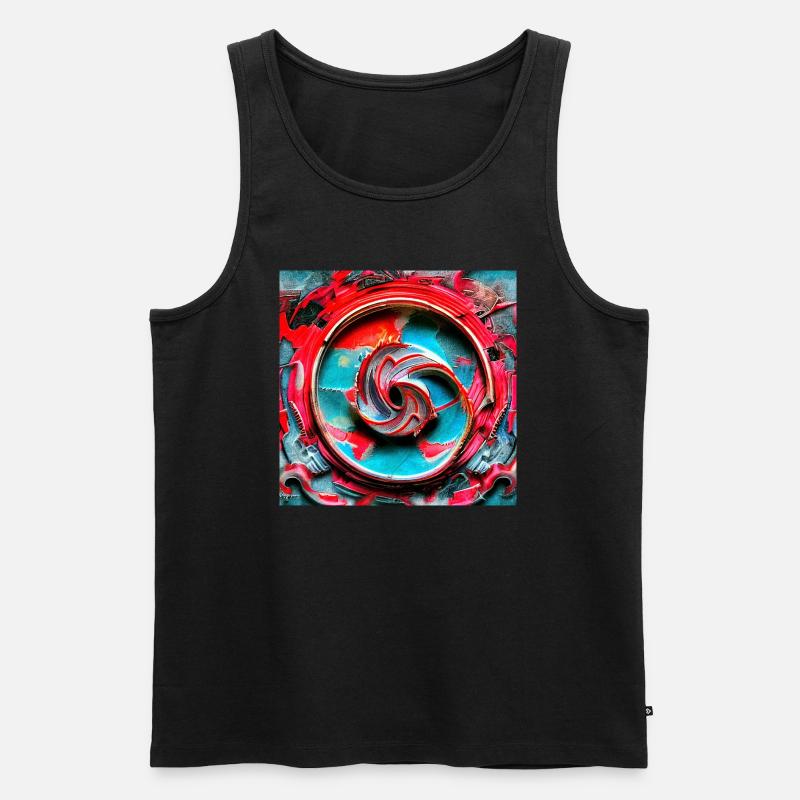 Rad des Lebens - Männer Premium Bio Tank Top - Schwarz