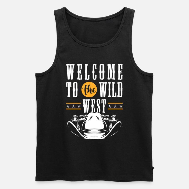 Western Bandit Rodeo - Männer Premium Bio Tank Top - Schwarz