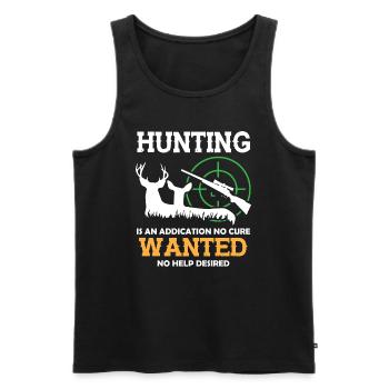 Ajout de chasse1 - Débardeur bio Premium Homme - noir - Devant - Michal (187cm)
