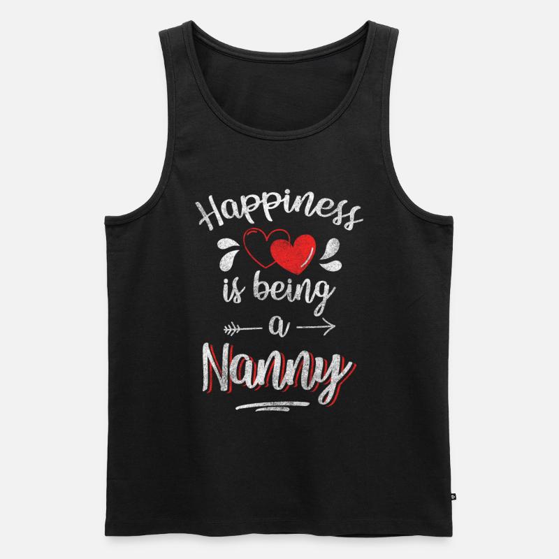 Glück Positiv Optimismus Freude - Männer Premium Bio Tank Top - Schwarz