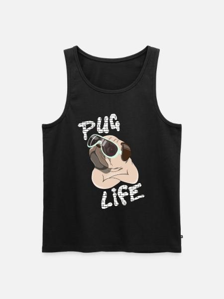 Pug: Pug Life - Men's Premium Organic Tank Top - black