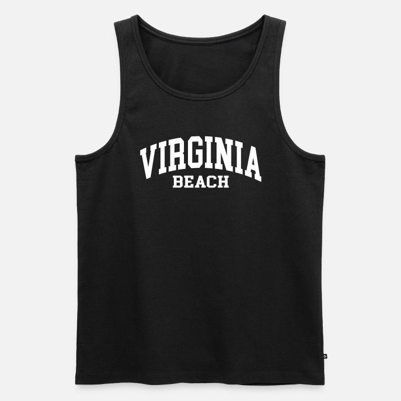Virginia Beach - Männer Premium Bio Tank Top - Schwarz