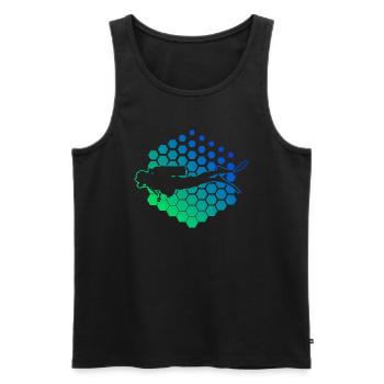Tauchen Damen Scuba Taucher Scuba Tauchen - Männer Premium Bio Tank Top - Schwarz - Vorne - Michal (187cm)