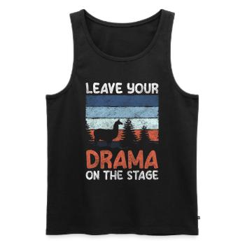 Schauspielerin Theaterstück Regie Vorhang - Männer Premium Bio Tank Top - Schwarz - Vorne - AI Model Male 178 light (178cm)