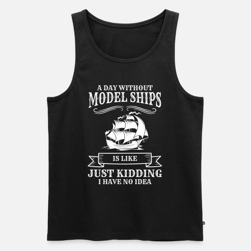 Ship Captain Model Builder - Men's Premium Organic Tank Top - black