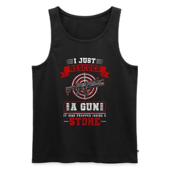 Schützenverein Gewehr Jagen Schützenkönig - Männer Premium Bio Tank Top - Schwarz - Vorne - AI Model Male 178 light (178cm)