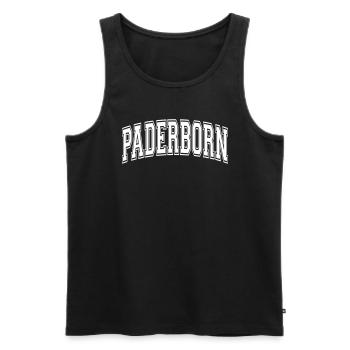 Paderborn - Männer Premium Bio Tank Top - Schwarz - Vorne - Michal (187cm)