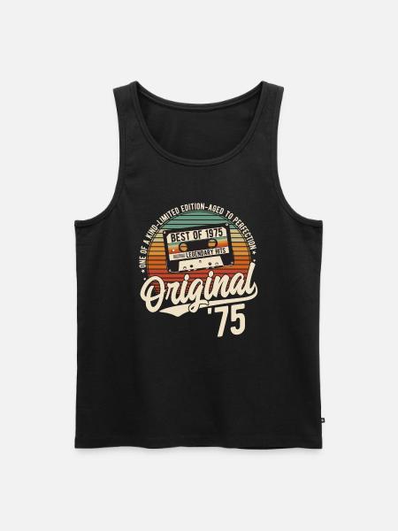 Original 1975 Vintage Vintage Fødselsdag Retro - Herre Premium økologisk tanktop - sort