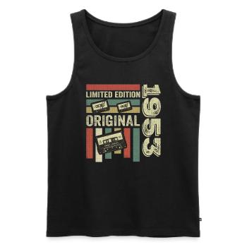 Vintage 1953 - Retro Birthday Quote 1953 - Men's Premium Organic Tank Top - black - Front - Michal (187cm)