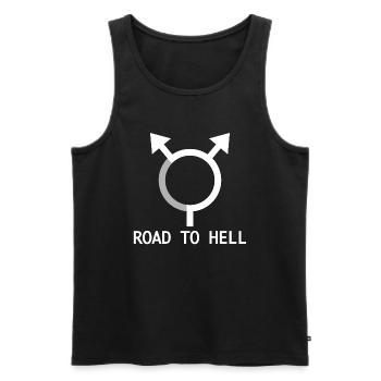 Strasse zur Hölle | Kreisverkehr, Auto - Männer Premium Bio Tank Top - Schwarz - Vorne - Michal (187cm)