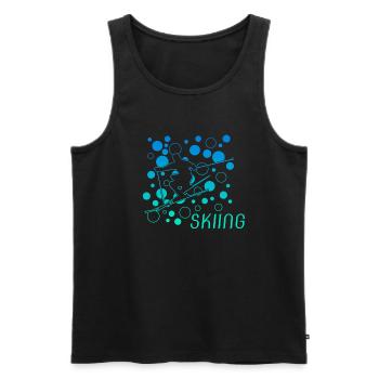Skiing Ski skiing - Männer Premium Bio Tank Top - Schwarz - Vorne - Michal (187cm)
