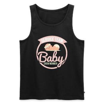 Baby Kleinkind Geburt Geschenk Vater Mutter Tante - Männer Premium Bio Tank Top - Schwarz - Vorne - AI Model Male 178 light (178cm)