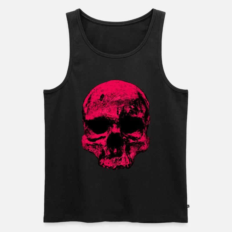 Schädel - Männer Premium Bio Tank Top - Schwarz