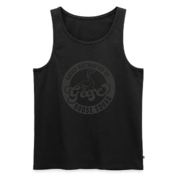 Distracted by Geese Nature Birds Cute Goose - Men's Premium Organic Tank Top - black - Front - Michal (187cm)