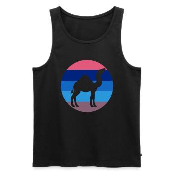Un dicton amusant Camel Squad Vintage Wildlife - Débardeur bio Premium Homme - noir - Devant - Michal (187cm)