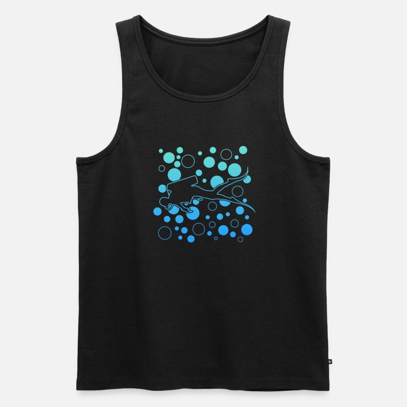 Diving, Tauchen, Scuba Diver - Männer Premium Bio Tank Top - Schwarz