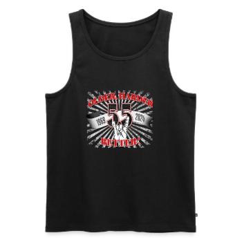 55 years of Rock ́n ́roll - Men's Premium Organic Tank Top - black - Front - AI Model Male 178 light (178cm)
