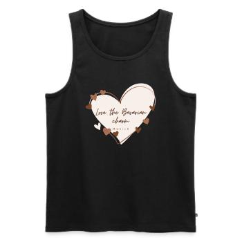 Love the Bavarian charm - Men's Premium Organic Tank Top - black - Front - AI Model Male 178 light (178cm)