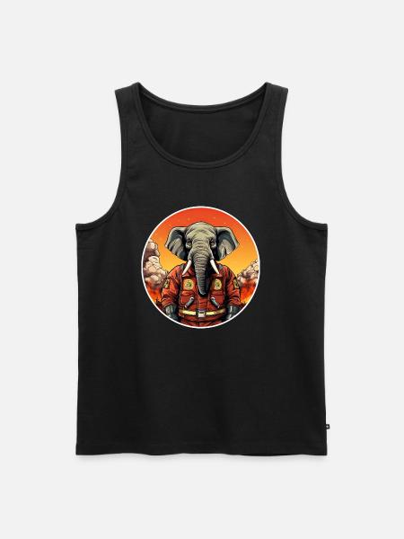 Elephant Fire Brigade - Men's Premium Organic Tank Top - black