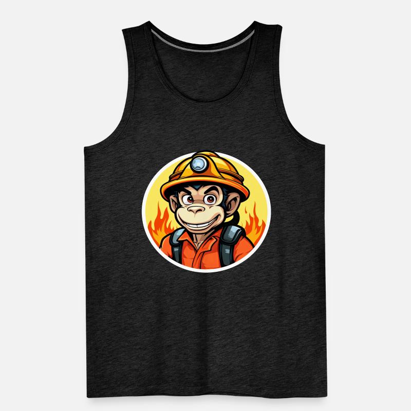 Fire Brigade Monkey Men's Premium Organic Tank Top