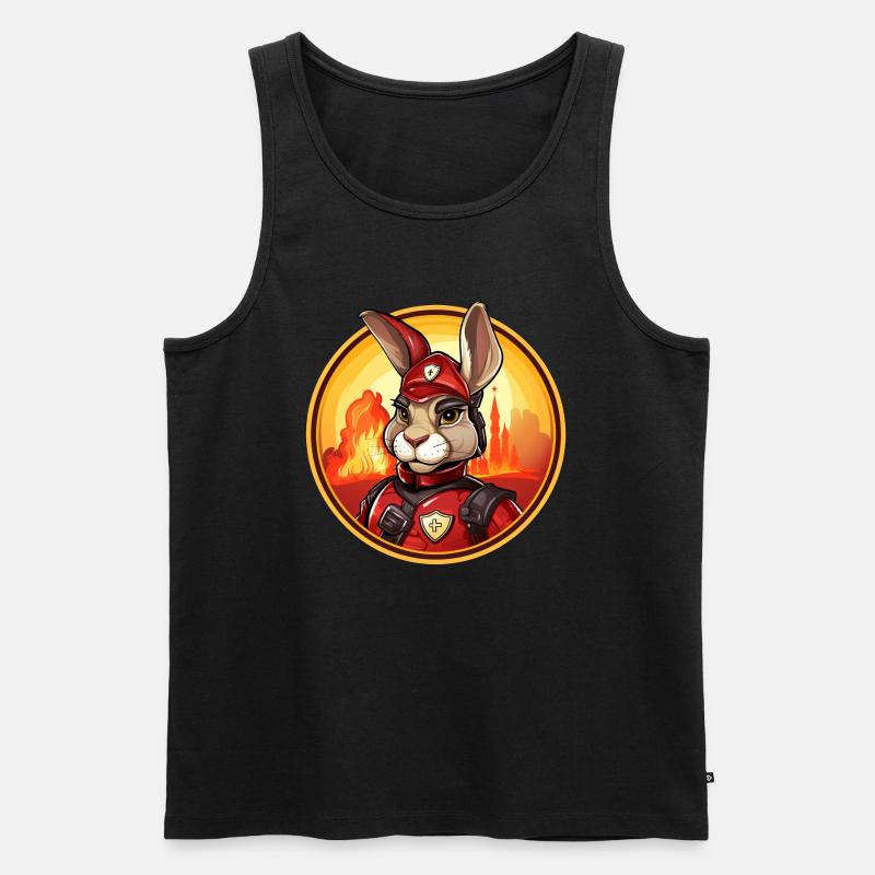 Rabbit Fire Brigade - Men's Premium Organic Tank Top - black