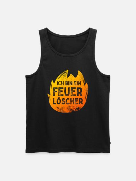 Feuerwehr-Motiv: „Ich bin ein Feuerlöscher“ - Männer Premium Bio Tank Top - Schwarz