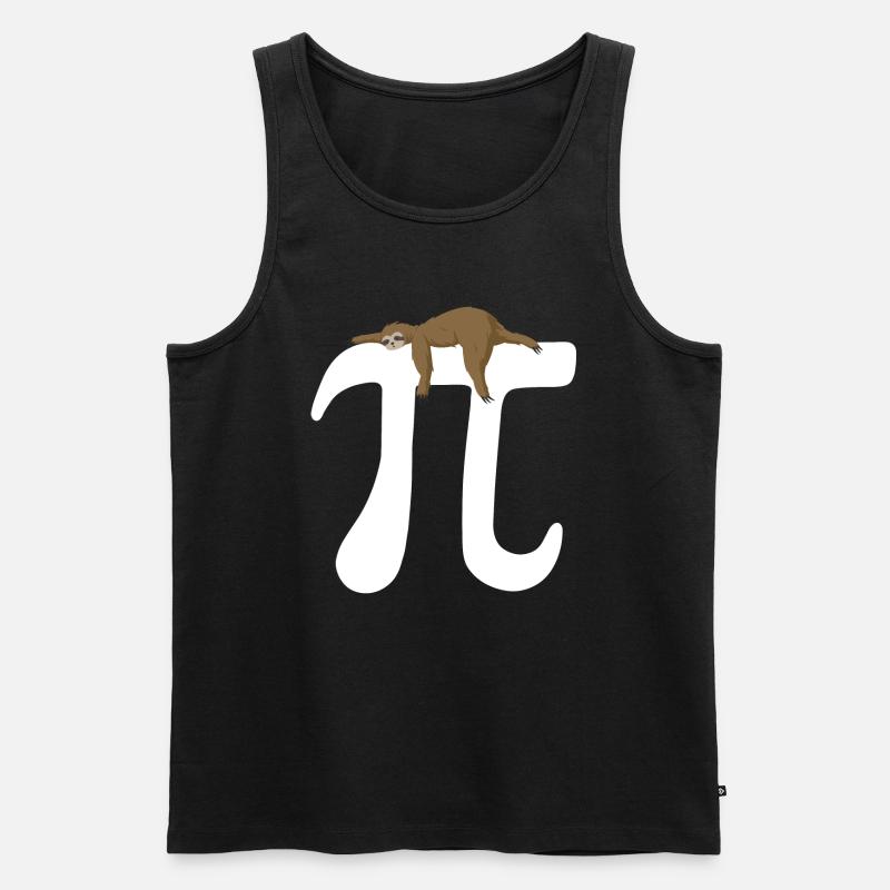 Math Sloth Pi - Men's Premium Organic Tank Top - black