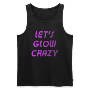 Let's Glow Crazy Graphic - Men's Premium Organic Tank Top - black - Front - AI Model Male 178 light (178cm)