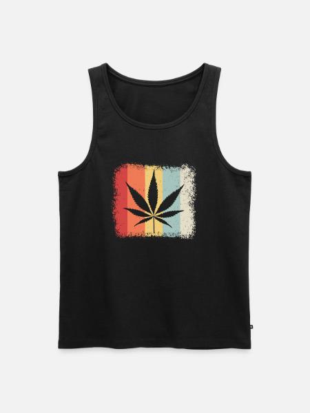 Kiffen, Weed, Ganja - Männer Premium Bio Tank Top - Schwarz