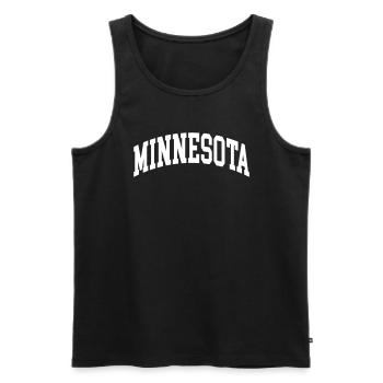 Minnesota - Men's Premium Organic Tank Top - black - Front - AI Model Male 178 light (178cm)