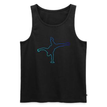 Hiphop Breakdance Femmes Hip Hop Hommes Break Dance - Débardeur bio Premium Homme - noir - Devant - AI Model Male 178 light (178cm)