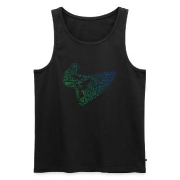 Jet Ski Riding Jet Ski Water Sports Men Women - Men's Premium Organic Tank Top - black - Front - AI Model Male 178 light (178cm)