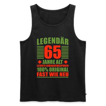 Legendär - Männer Premium Bio Tank Top - Schwarz - Vorne - Michal (187cm)