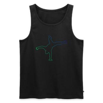 Bboy Bgirl Breakdance Homme Breakdance Breakdance - Débardeur bio Premium Homme - noir - Devant - AI Model Male 178 light (178cm)