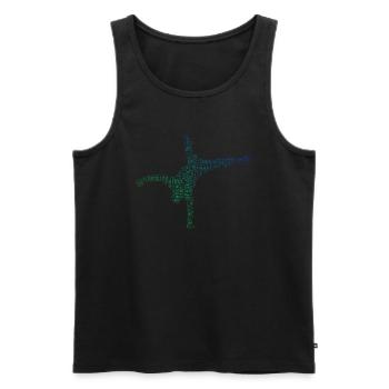 Breakdance Bboy Women Hip Hop Men Bgirl - Men's Premium Organic Tank Top - black - Front - Michal (187cm)