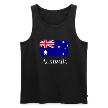 Australien, Flagge, Flag from Australia - Männer Premium Bio Tank Top - Schwarz - Vorne - AI Model Male 178 light (178cm)