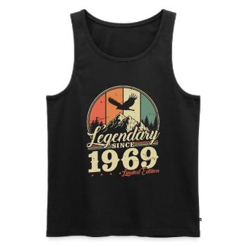 Légendaire depuis 1969 Vintage cadeau d’anniversaire - Débardeur bio Premium Homme - noir - Devant - Michal (187cm)