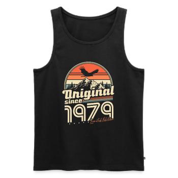 1979 anniversaire Vintage né cadeau Vintage - Débardeur bio Premium Homme - noir - Devant - Michal (187cm)