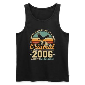 Original Since 2006 Vintage Birthday Gift - Men's Premium Organic Tank Top - black - Front - Michal (187cm)