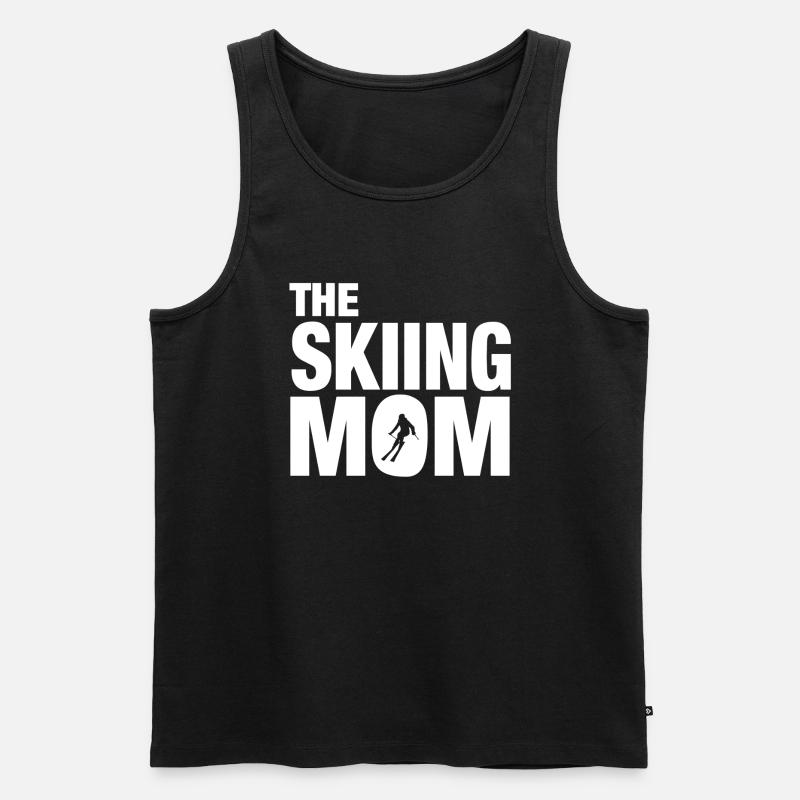 The Skiing Mom - Männer Premium Bio Tank Top - Schwarz