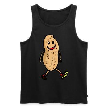Erdnuss Erdnüsse Nuss Nüsse Speise Kind nett - Männer Premium Bio Tank Top - Schwarz - Vorne - Michal (187cm)