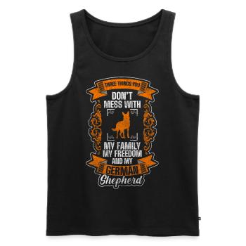 Hund Hundesport Schutzdienst Wachhund - Männer Premium Bio Tank Top - Schwarz - Vorne - AI Model Male 178 light (178cm)