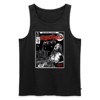 Vampir Comic Cover Horror Design - Männer Premium Bio Tank Top - Schwarz - Vorne - AI Model Male 178 light (178cm)
