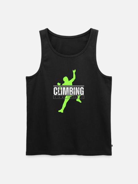 Climbing is my therapy - Men's Premium Organic Tank Top - black