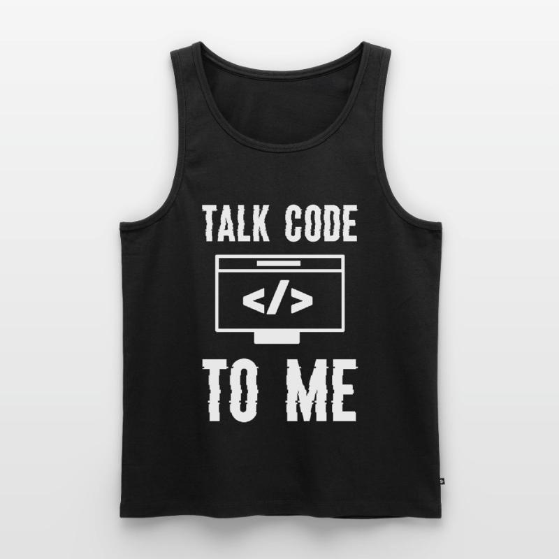 Coding Programming Talk Code To Me Men's Premium Organic Tank Top